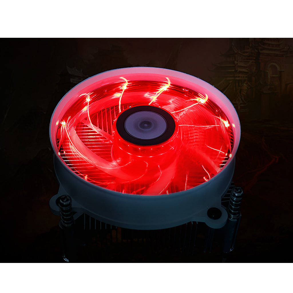 Aluminum 9cm CPU Cooler with Cooling Fan Radiator Heatsink for LAG 1366 Red