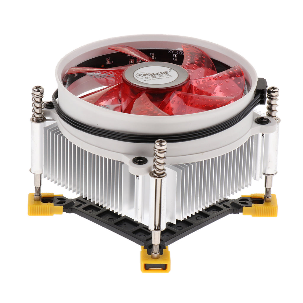 Aluminum 9cm CPU Cooler with Cooling Fan Radiator Heatsink for LAG 1366 Red