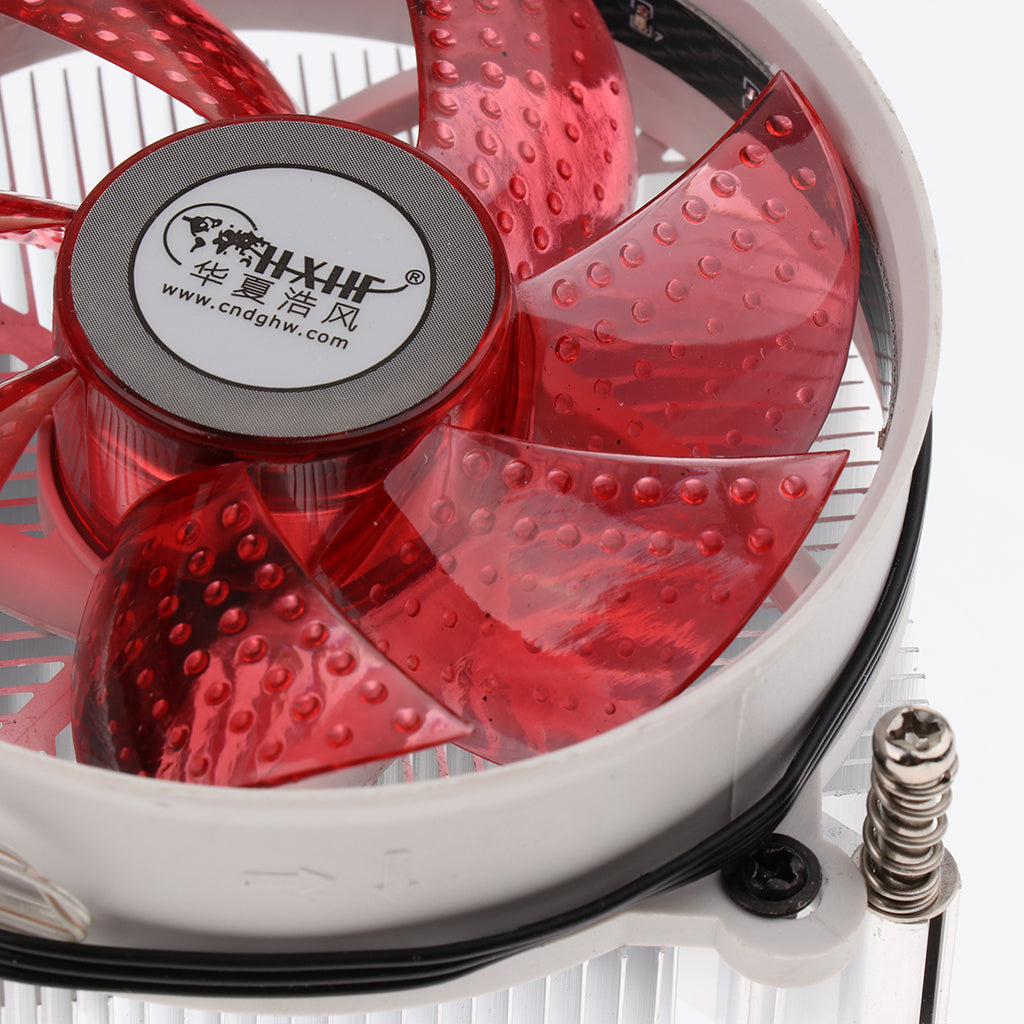 Aluminum 9cm CPU Cooler with Cooling Fan Radiator Heatsink for LAG 1366 Red