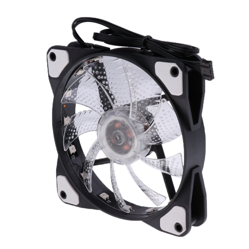 RGB Silent Computer Chassis Case LED Cooling/Radiator Fan For Computer Case