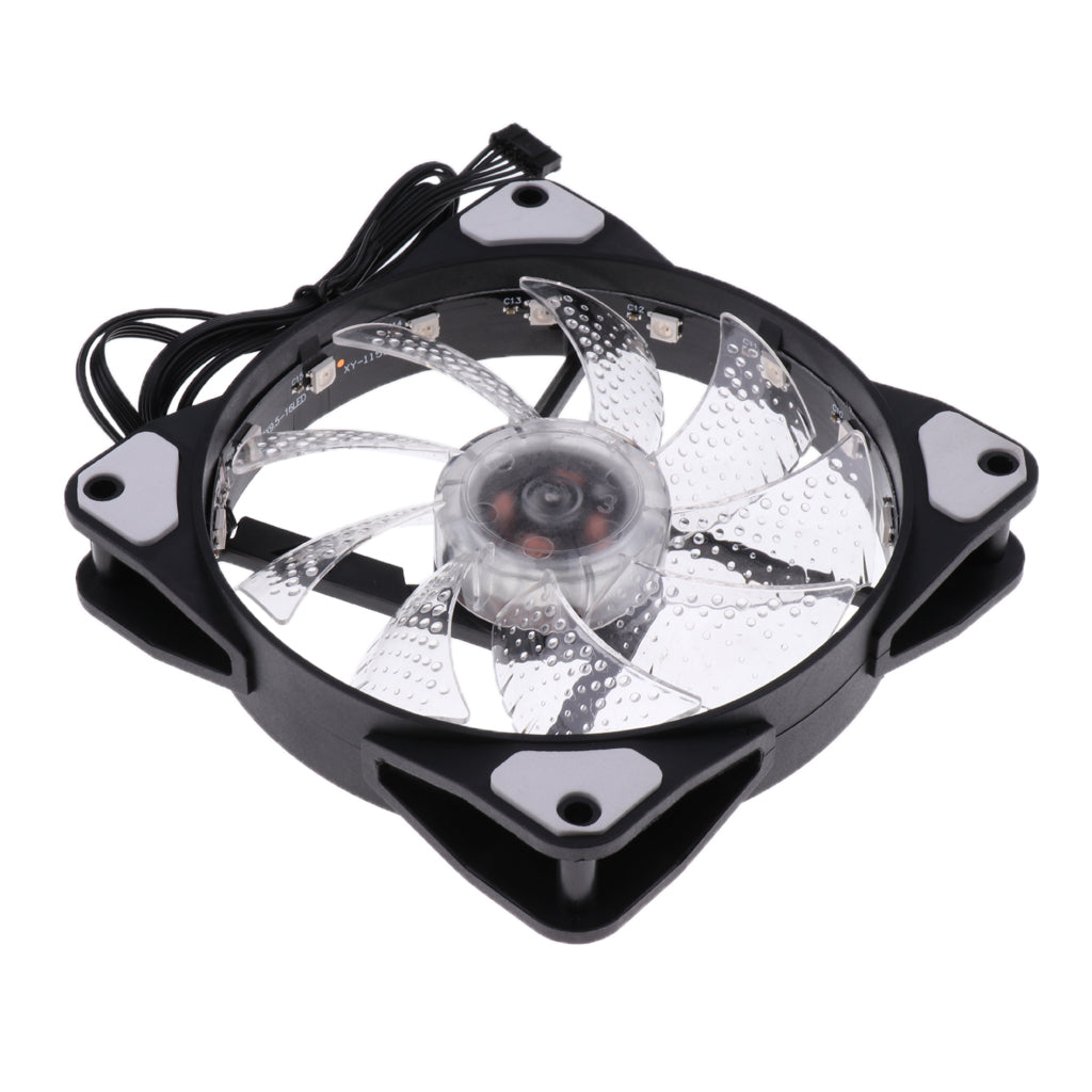 RGB Silent Computer Chassis Case LED Cooling/Radiator Fan For Computer Case