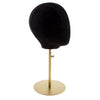 Suede Cork Mannequin Head Hat Rack Cap Wig Holder Display Stand Black