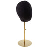 Suede Cork Mannequin Head Hat Rack Cap Wig Holder Display Stand Black