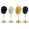 Suede Cork Mannequin Head Hat Rack Cap Wig Holder Display Stand Black