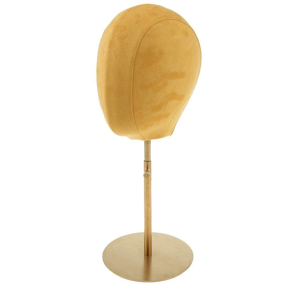 Suede Cork Mannequin Head Hat Rack Cap Wig Holder Display Stand Ginger