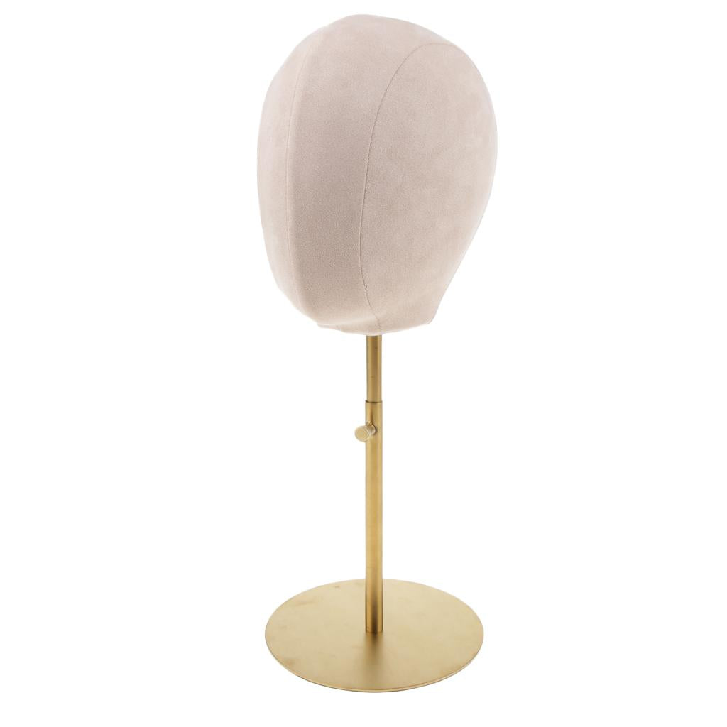 Suede Cork Mannequin Head Hat Rack Cap Wig Holder Display Stand White