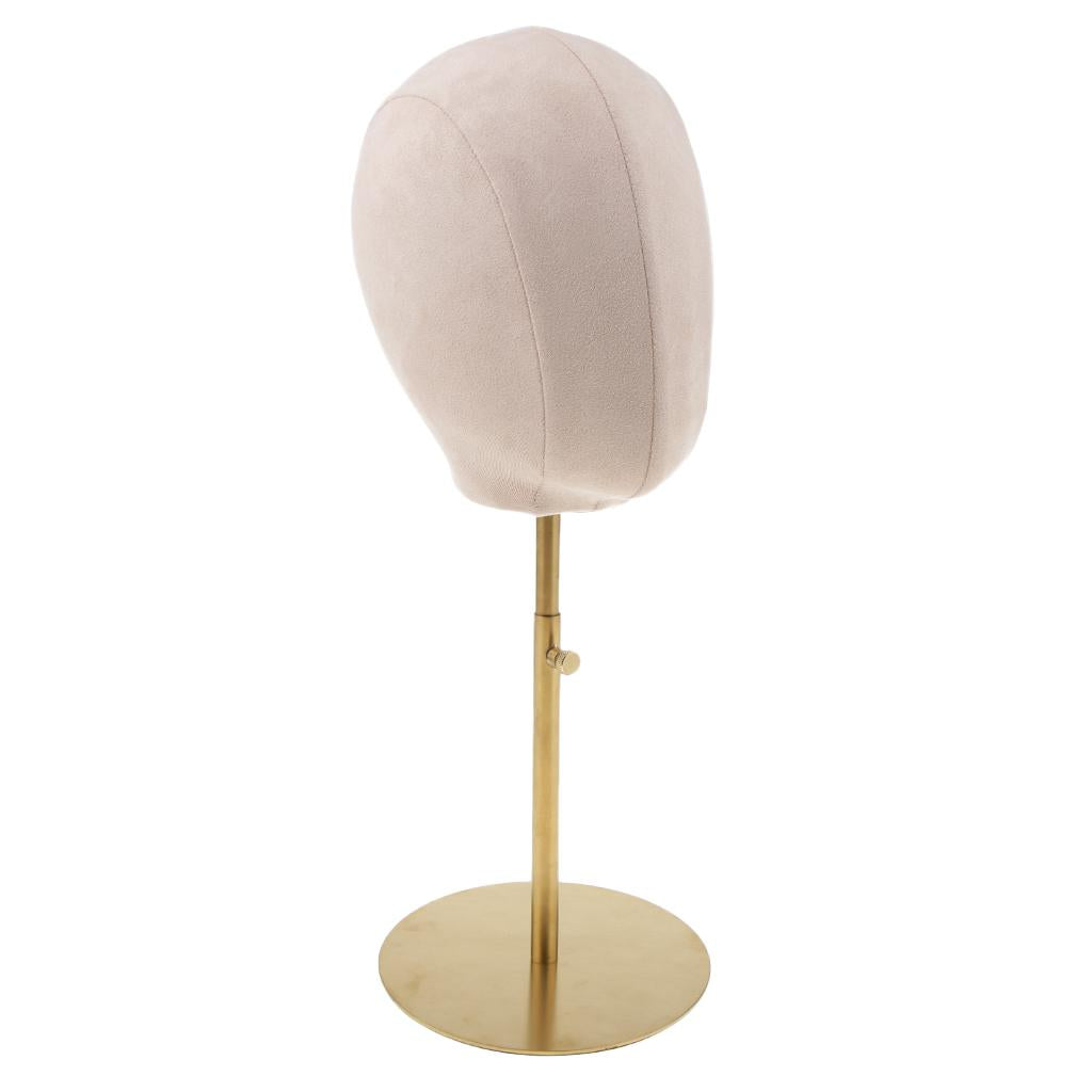 Suede Cork Mannequin Head Hat Rack Cap Wig Holder Display Stand White