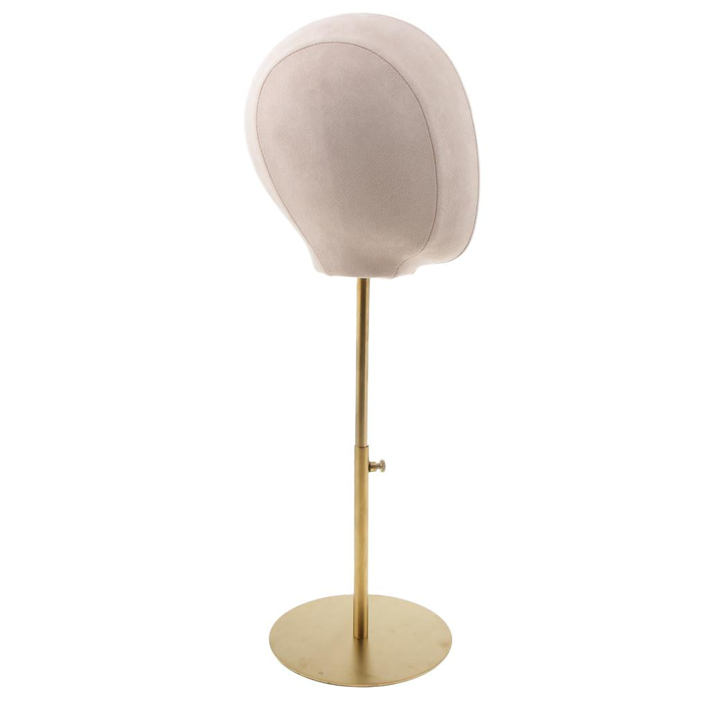 Suede Cork Mannequin Head Hat Rack Cap Wig Holder Display Stand White