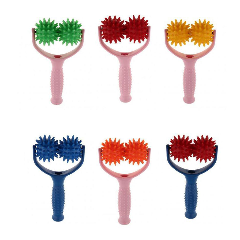 Handheld Acupuncture Spiky Massage Ball Shoulder Muscle Massager Blue Red