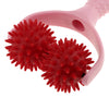 Handheld Acupuncture Spiky Massage Ball Shoulder Muscle Massager Pink Red