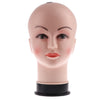 PVC Female Bald Mannequin Head Model Wig Making Hat Glasses Display Stand 1#