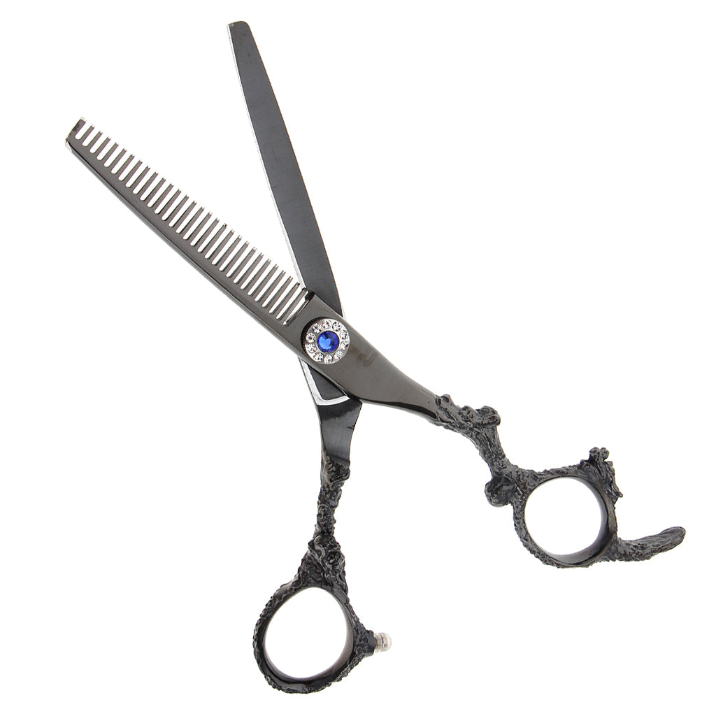 Black Salon Hair Cutting Thinning Scissors Shears Hairdressing 6.5 inches