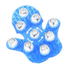 Palm 9 Balls Body Massager Massage Glove Hand Held Stress Tension Relief Blue