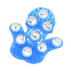 Palm 9 Balls Body Massager Massage Glove Hand Held Stress Tension Relief Blue