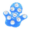 Palm 9 Balls Body Massager Massage Glove Hand Held Stress Tension Relief Blue