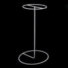 Stable Metal Hat Cap Storage Display Holder Hair Wigs Rack Stand Tool White