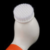 Electric Facial Skin Care Body Massager Scrubber Face Latex Puff Head Orange