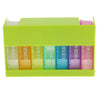 Portable 7 Day Weekly Pill Box Medicine Storage Tablet Organizer Case Green