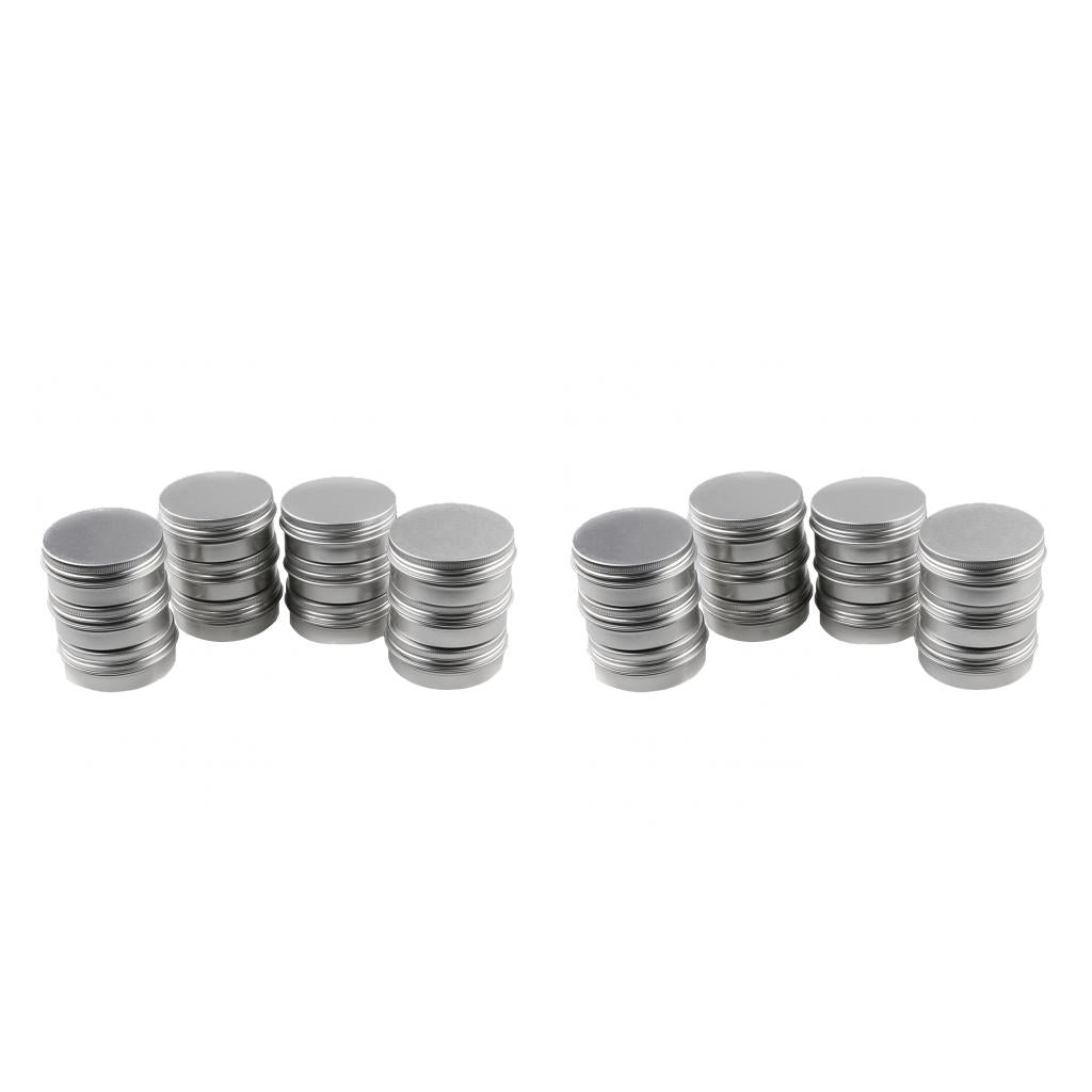 lot 12 Aluminum Round Screw Lid Cosmetic Lip Balm Tins Container 30g