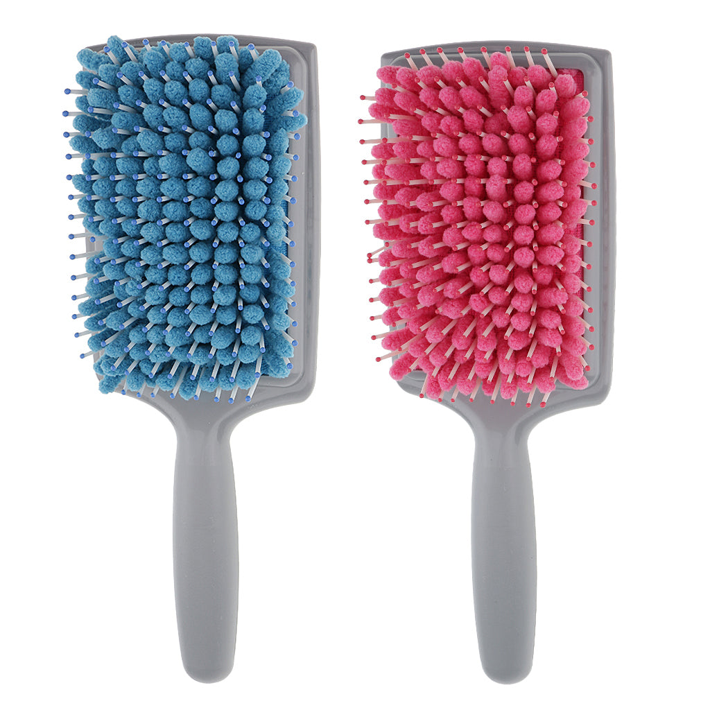 Quick Drying Hair Brush Comb Microfiber Towel Absorbent Dry Wet Hair Pink