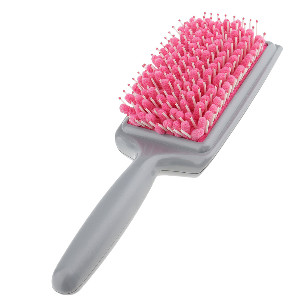 Quick Drying Hair Brush Comb Microfiber Towel Absorbent Dry Wet Hair Pink