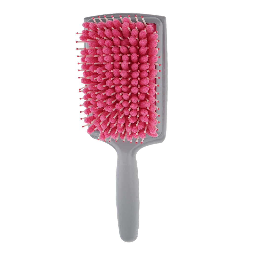 Quick Drying Hair Brush Comb Microfiber Towel Absorbent Dry Wet Hair Pink