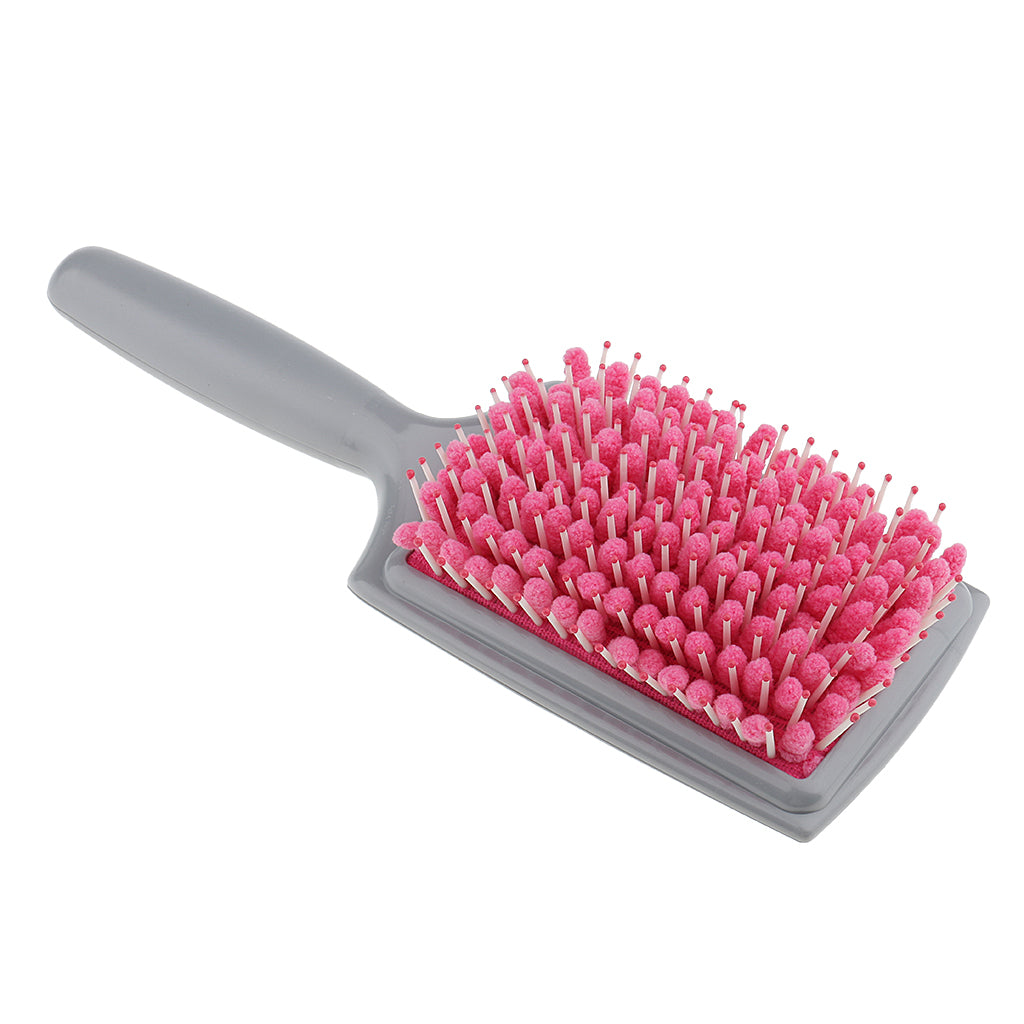 Quick Drying Hair Brush Comb Microfiber Towel Absorbent Dry Wet Hair Pink