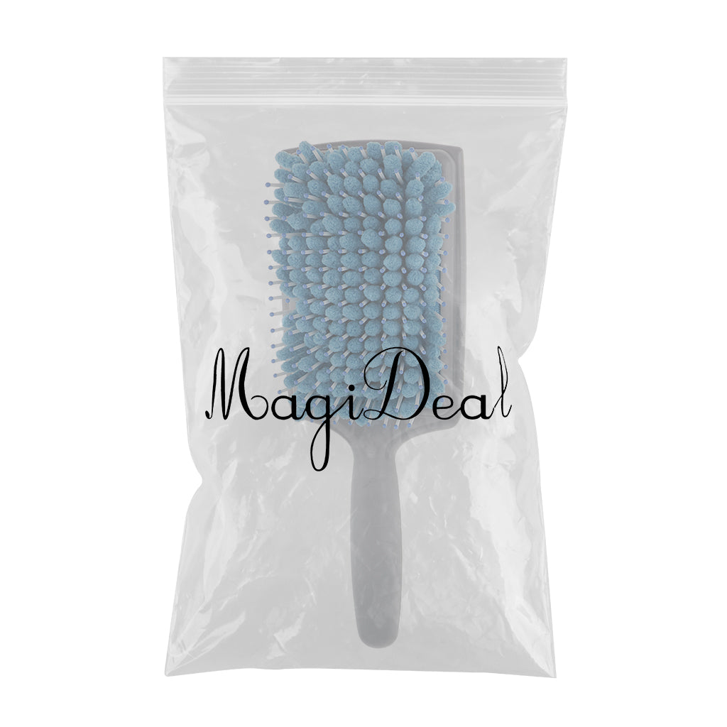 Quick Drying Hair Brush Comb Microfiber Towel Absorbent Dry Wet Hair Blue