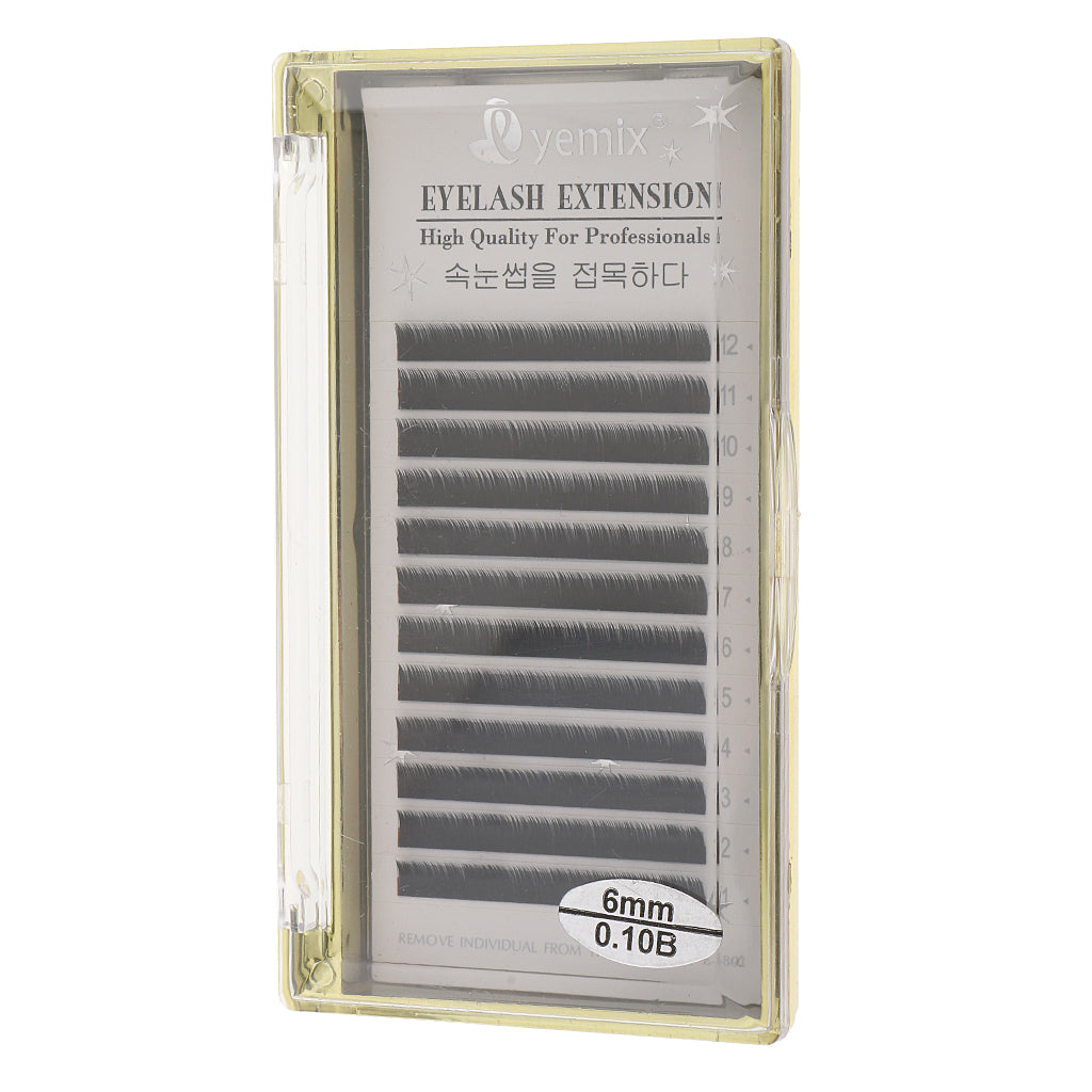 Individual False Eyelashes Semi Permanent Extension B Curl 6mm 0.10mm