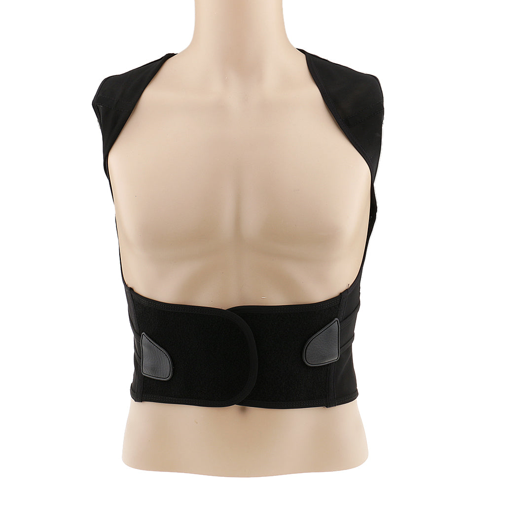 Back Lumbar Shoulder Support Correction Brace Belt Posture Corrector XXL