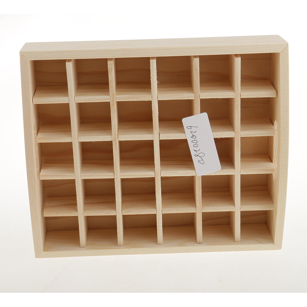 Essential Oil Wooden Storage Box Display Carry Case Organizer Hold 30 Bottle