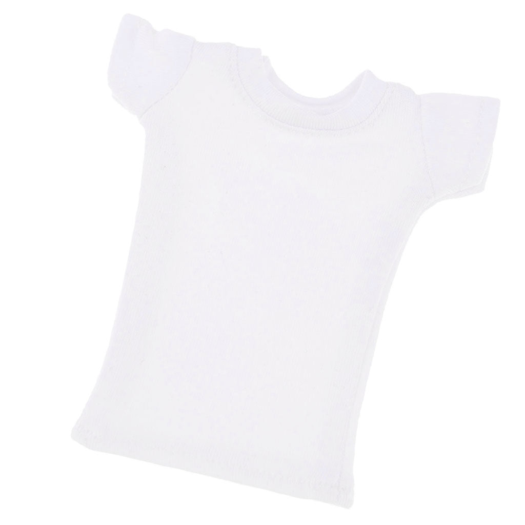 1/6 Female Body Top T-Shirts Short Sleeve for 12'' JIAOU DOLL Figures White