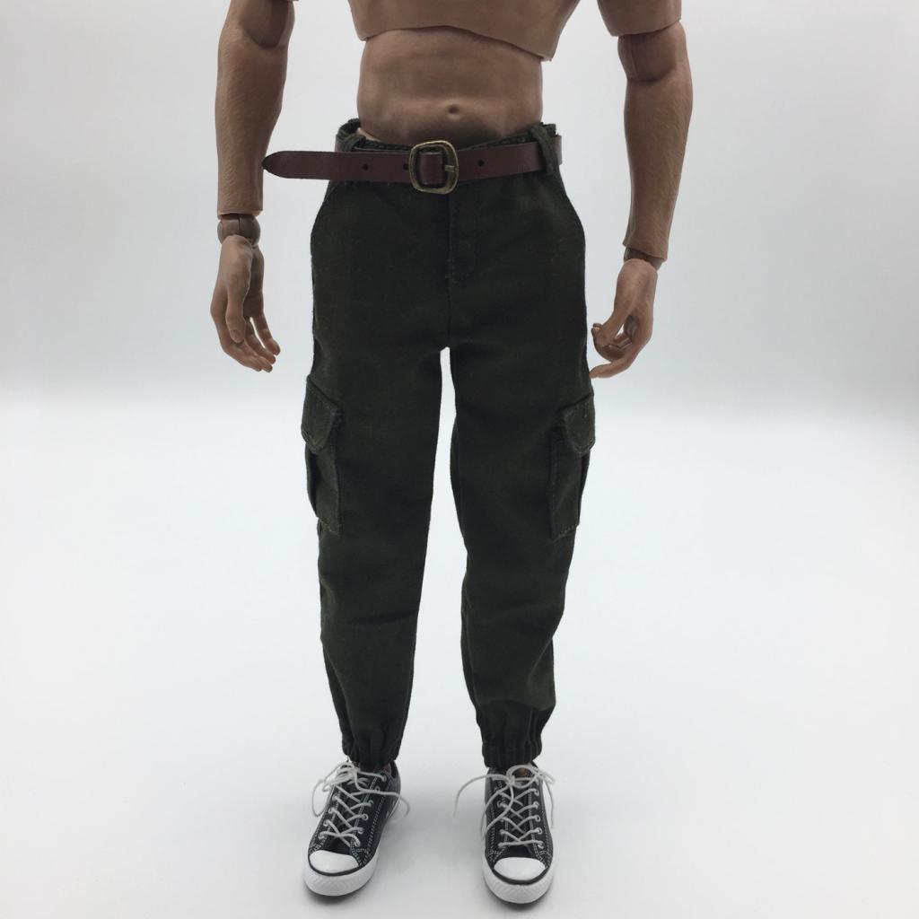 1/6 Scale Army Male Casual Pants Men Trousers Clothing for 12" Figure A