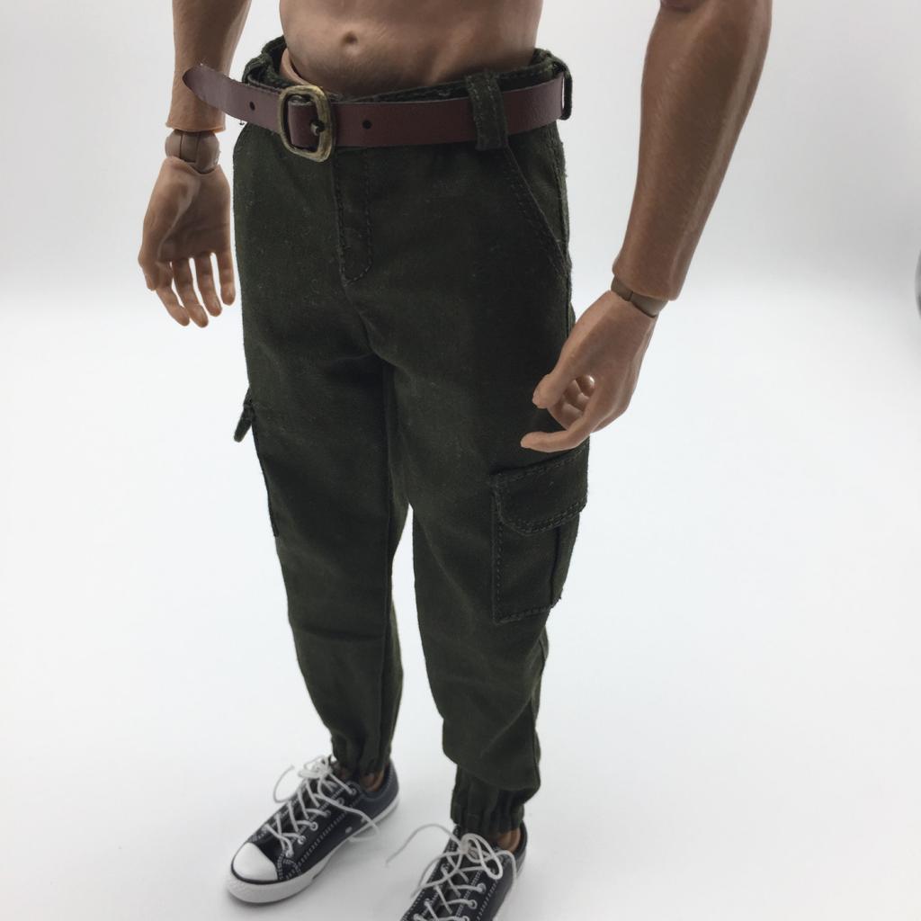 1/6 Scale Army Male Casual Pants Men Trousers Clothing for 12" Figure A