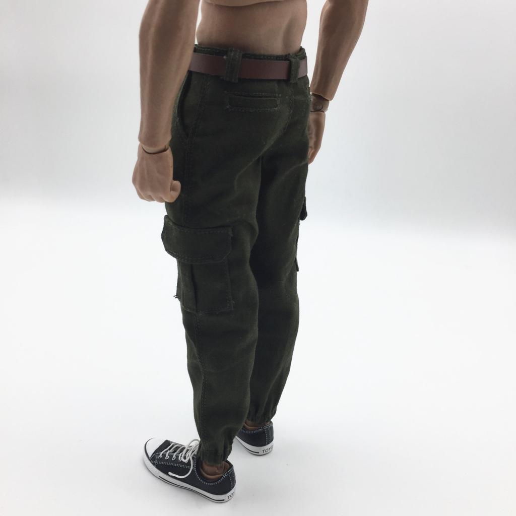 1/6 Scale Army Male Casual Pants Men Trousers Clothing for 12" Figure A