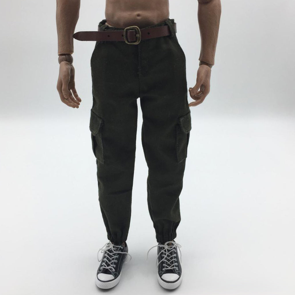 1/6 Scale Army Male Casual Pants Men Trousers Clothing for 12" Figure A