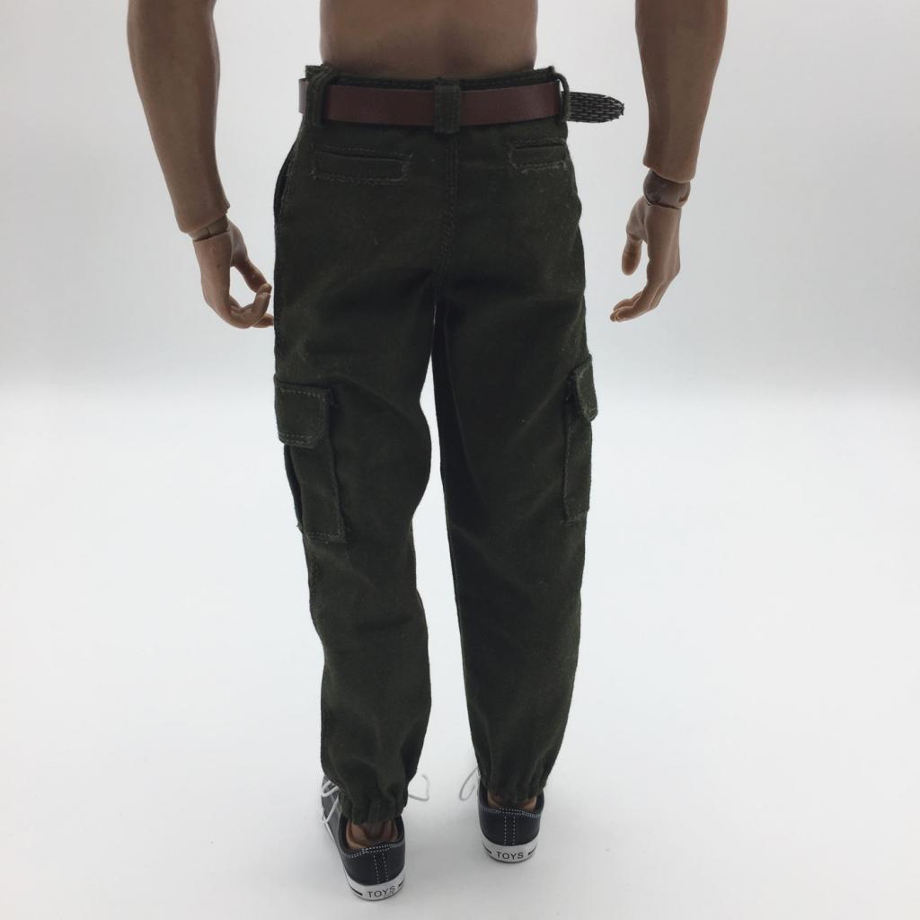 1/6 Scale Army Male Casual Pants Men Trousers Clothing for 12" Figure A