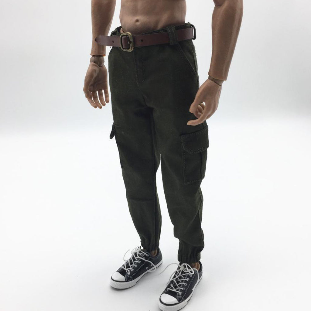 1/6 Scale Army Male Casual Pants Men Trousers Clothing for 12" Figure A