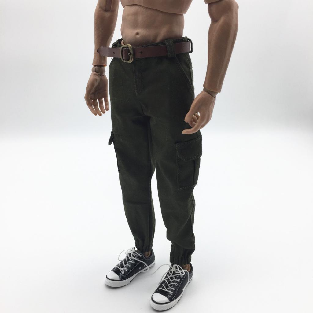 1/6 Scale Army Male Casual Pants Men Trousers Clothing for 12" Figure A