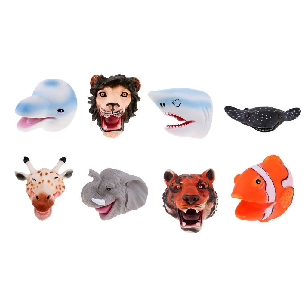 Vinyl Cartoon Animal Hand Puppet Kids Pretend Play Toy Party Favors Dolphin