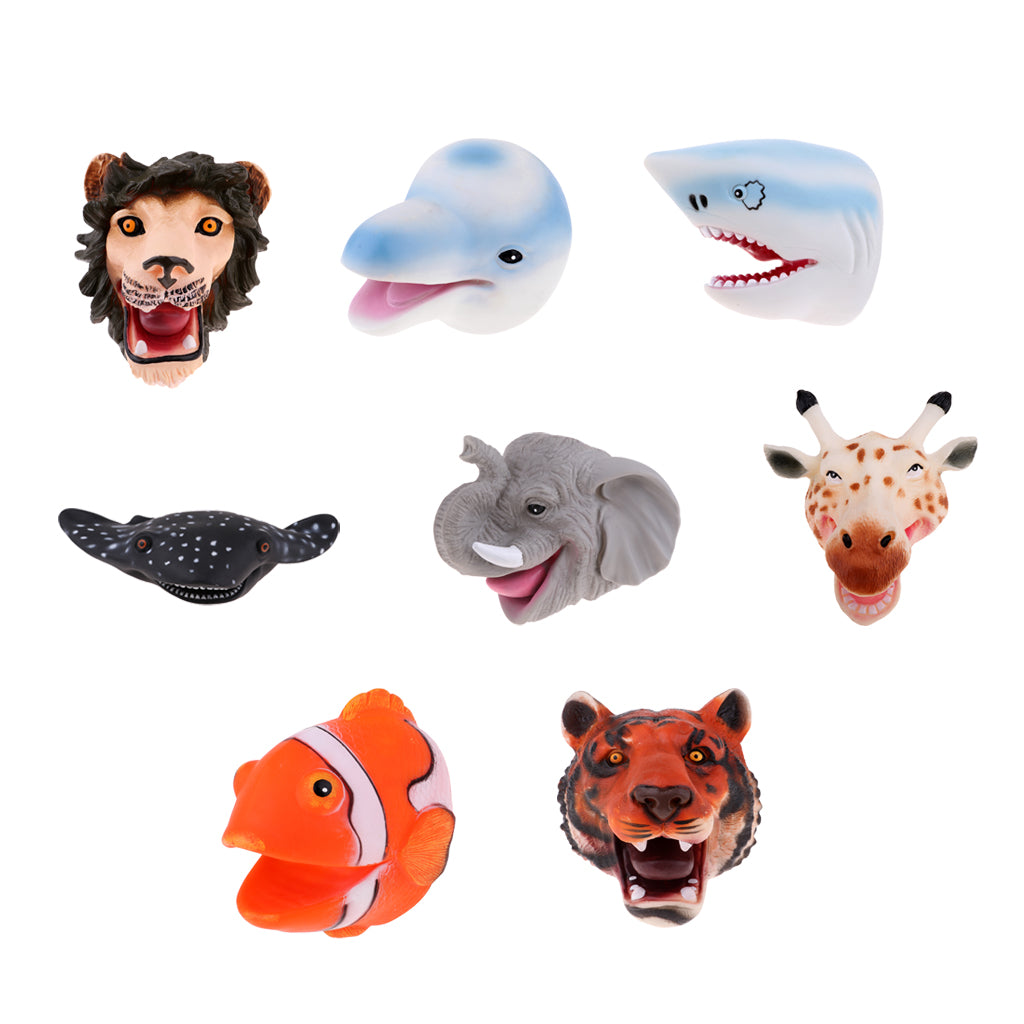 Vinyl Cartoon Animal Hand Puppet Kids Pretend Play Toy Party Favors Dolphin