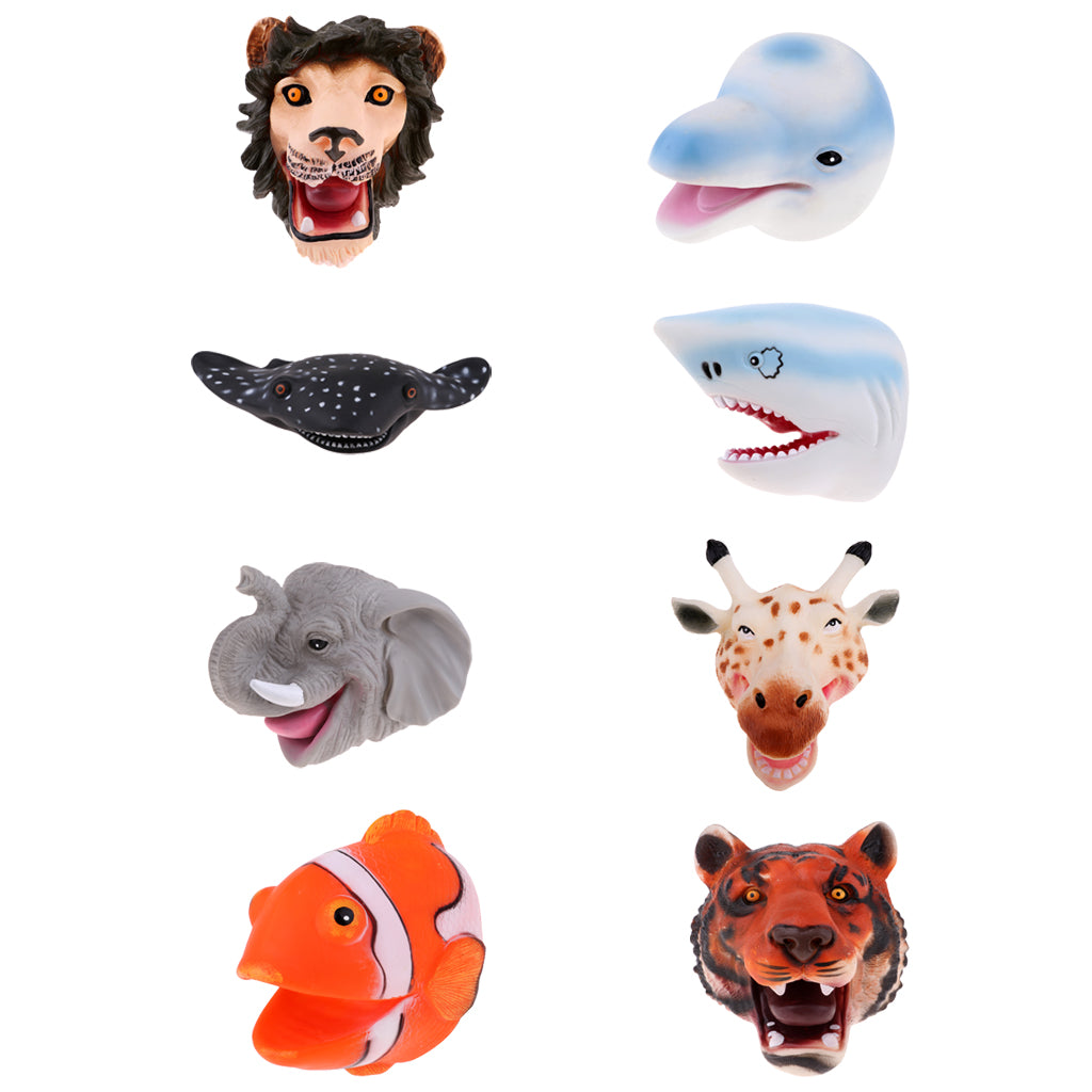 Vinyl Cartoon Animal Hand Puppet Kids Pretend Play Toy Party Favors Dolphin