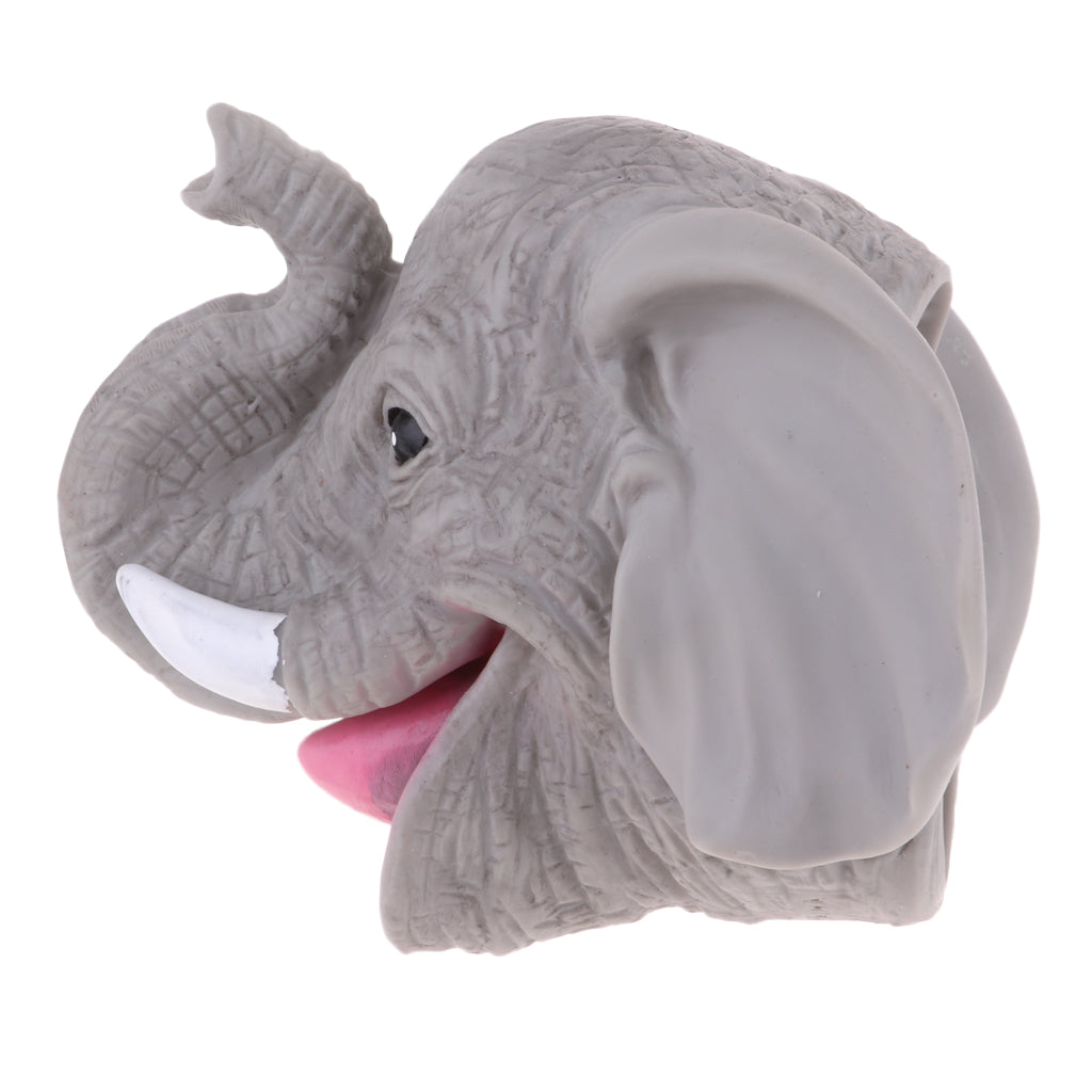 Vinyl Cartoon Animal Hand Puppet Kids Pretend Play Toy Party Favors Elephant