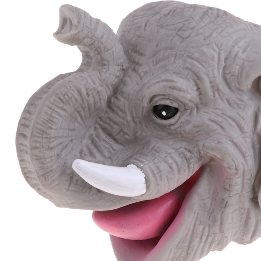 Vinyl Cartoon Animal Hand Puppet Kids Pretend Play Toy Party Favors Elephant