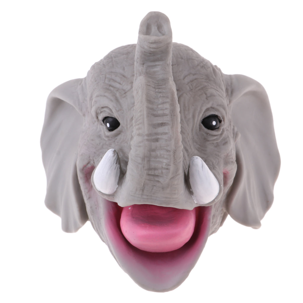 Vinyl Cartoon Animal Hand Puppet Kids Pretend Play Toy Party Favors Elephant