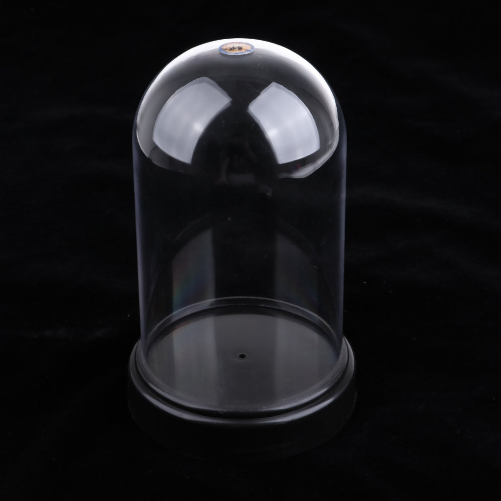 Acrylic Dustproof Cover Display Case Round Base for Action Figures 10x16cm