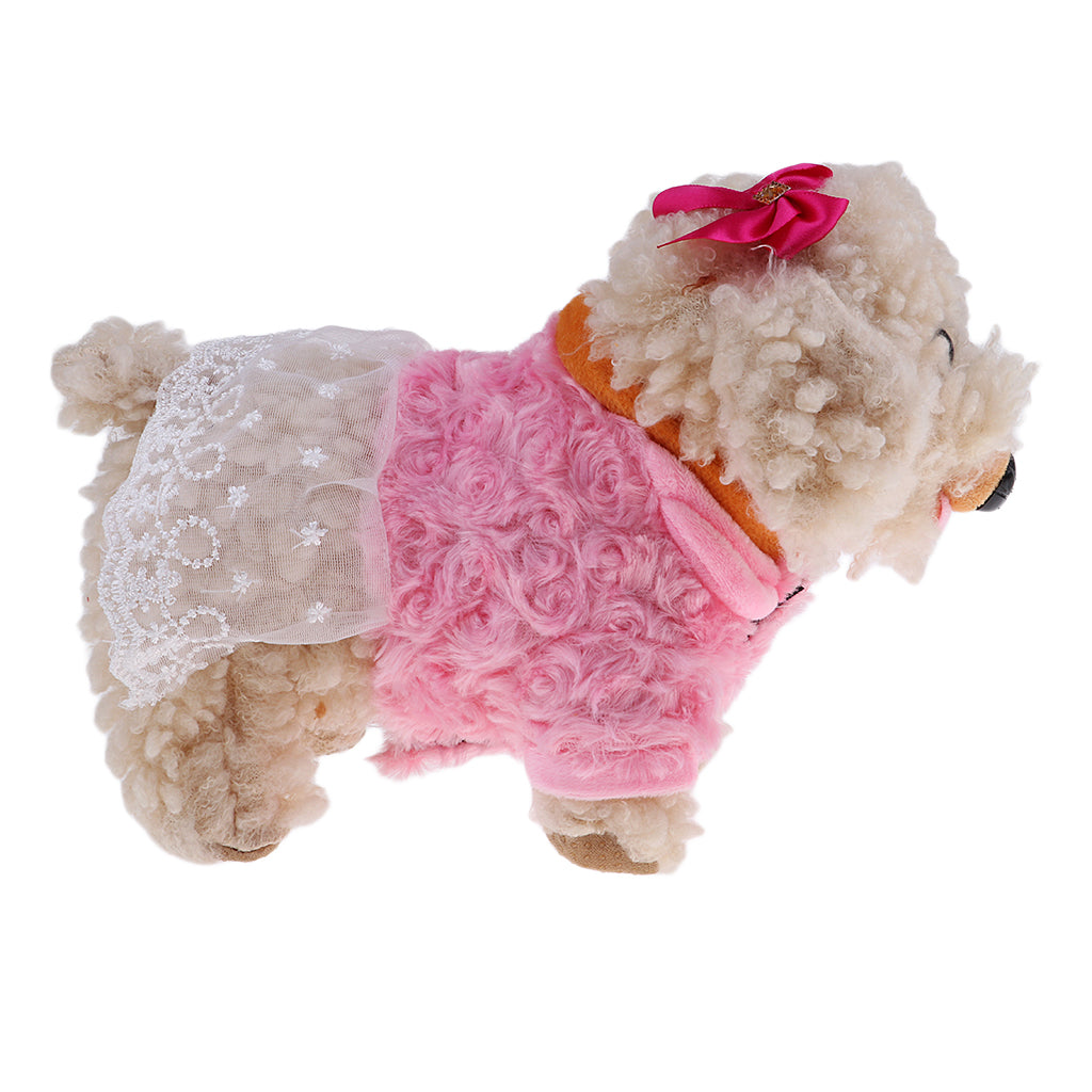 Electric Plush Toy Walking & Recording Dog Animal Kids Christmas Gift White