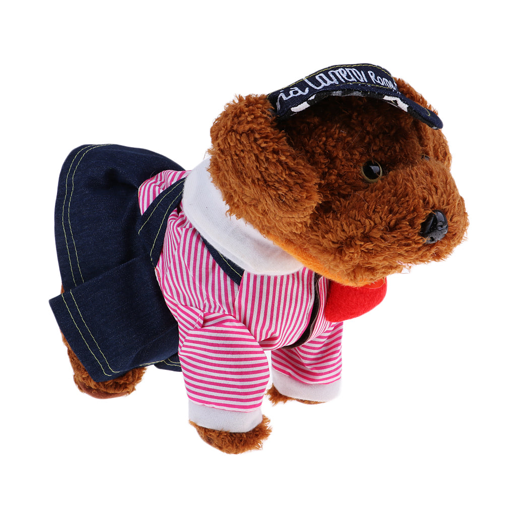 Electric Plush Toy Walking & Recording Dog Animal Kids Christmas Gift Brown