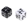 Acrylic Dice Family Set 16mm Six-sided Dice for Table Game Black + White