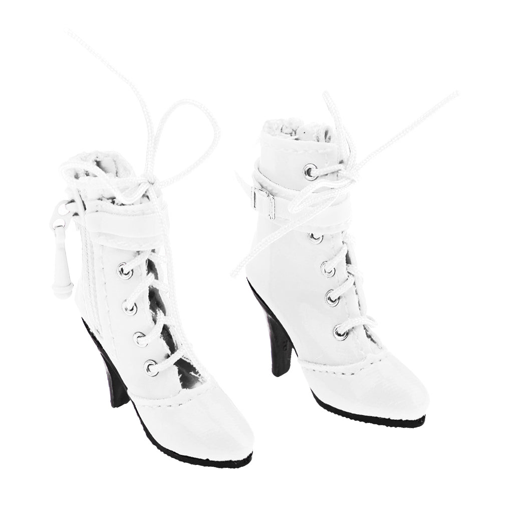 1/6 Scale PU High Heel Shoes for Female 12" Action Figure Accessories White